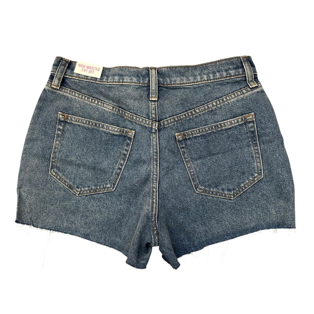 PINK Victoria's Secret Shorts Womens 27 High Waisted Cut Off Denim Frayed Hem